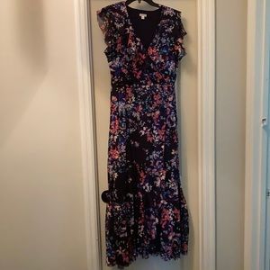 Spense dark purple floral dress